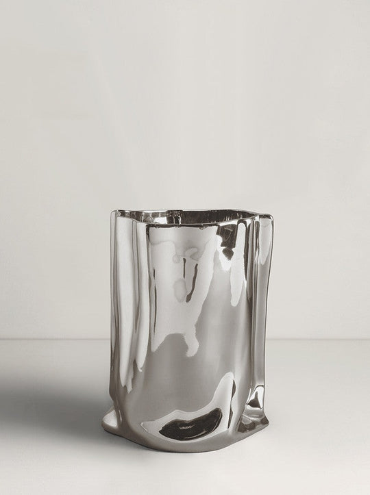 'To Go' Chrome Vase