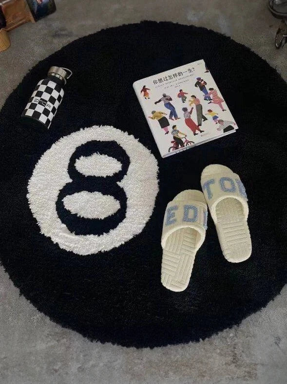 "Ball Number 8" Rug